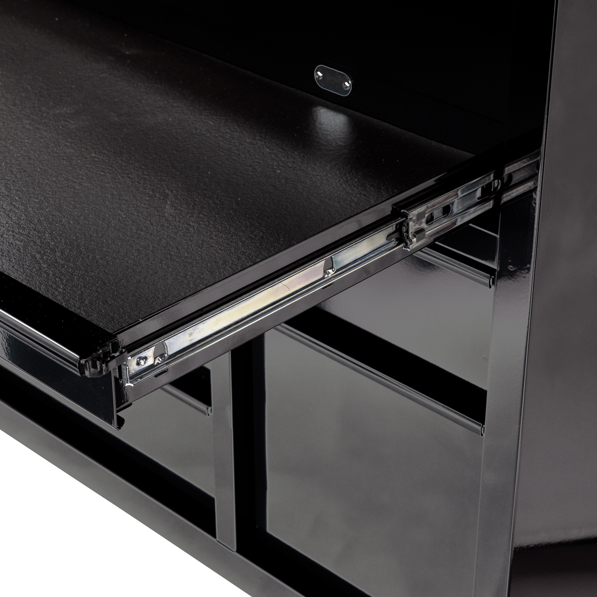 SGS 56in Roller Cabinet and Top Hutch | 8 Drawers | Black